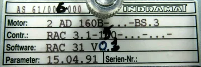 NEW INDRAMAT AS-61/006-000 PROGRAMMING MODULE AS61006000