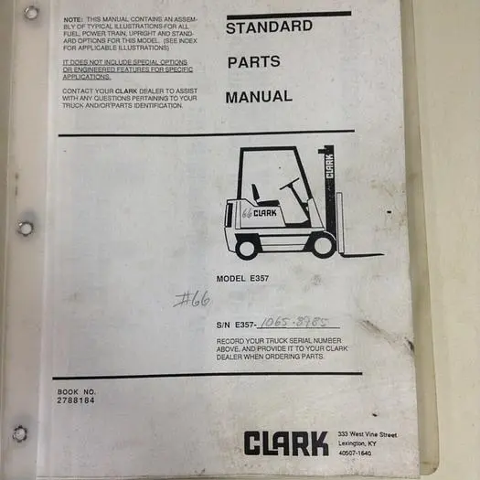 Used CLARK EQUIPMENT E357 Manuals Michigan US | Ideal Machinery #573131