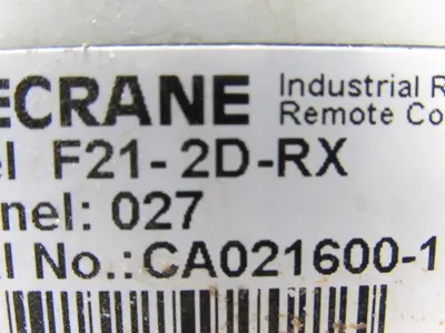 Telecrane F21-2X-RX Industrial Radio Wireless Remote Crane Controller Receiver