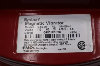 FMC Technologies Syntron Magnetic Vibrator V-50-D1 115V NEW IN BOX STOCK S-664