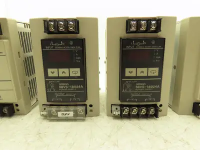 Omron S8VS DIN Rail Power Supply 24VDC 7.5A 5A Out 100-240VAC 1Ph In Lot of 5