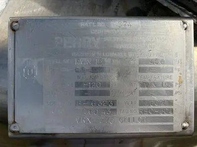 USED 2002 PERRY PRODUCTS VRX-270GALLON