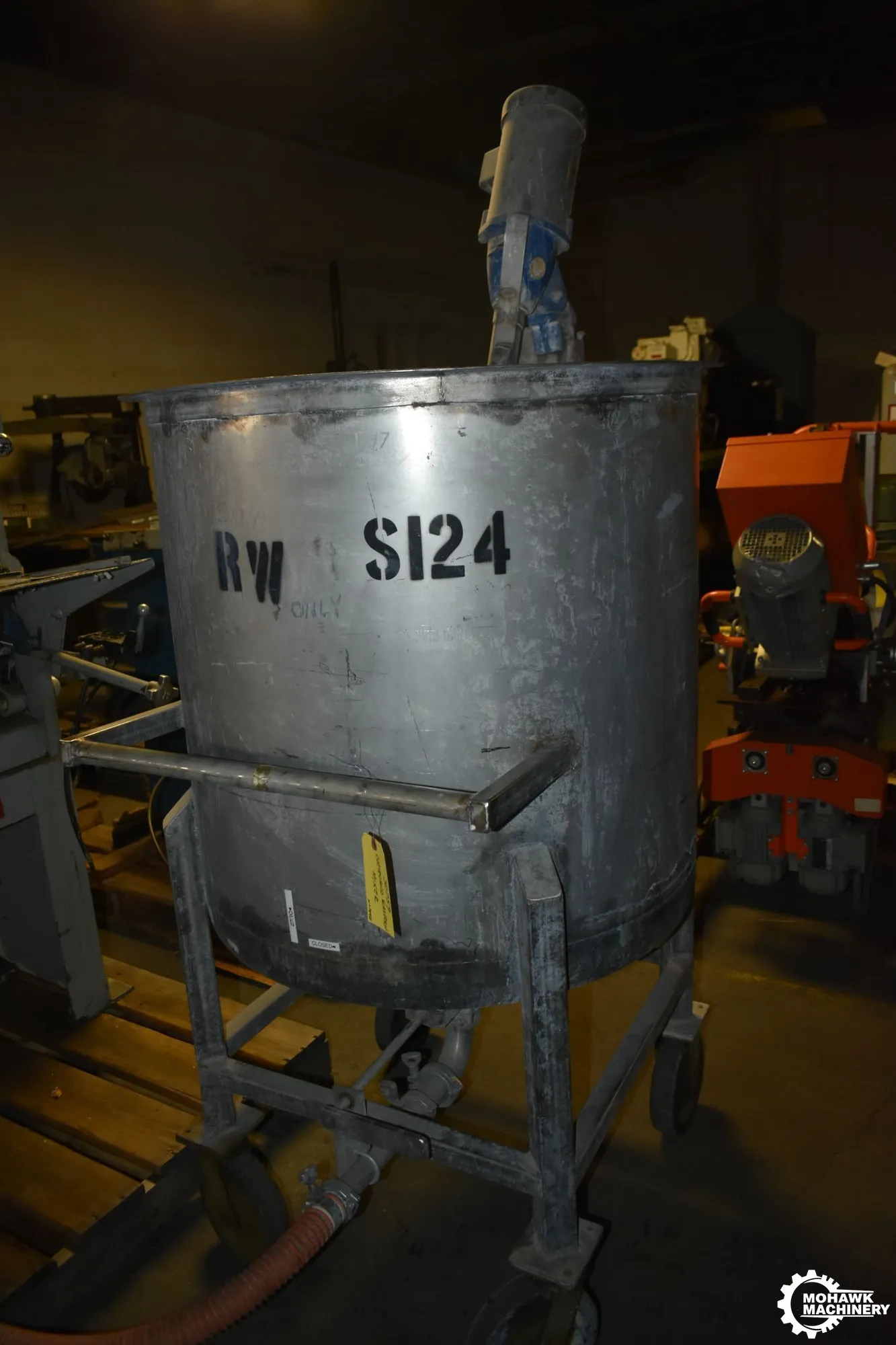 1/4 HP CLEVELAND EASTERN "E-2T" PORTABLE BATCH MIXER & STAINLESS STEEL TUB