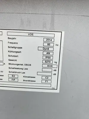 USED 2014 SGB 2000 KVA