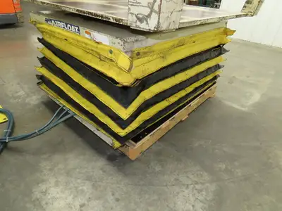 Airfloat Pneumatic Air Scissor Lift Table 4000lbs 48x48" Turntable Top 11 to 25"
