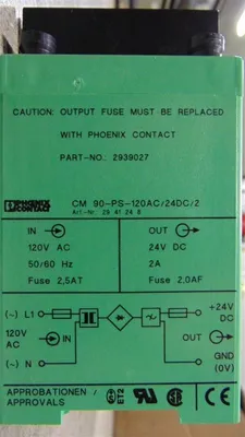 Phoenix Contact CM 90-PS-120AC/24DC/2 Power Supply 2939027 24VDC 2A Used