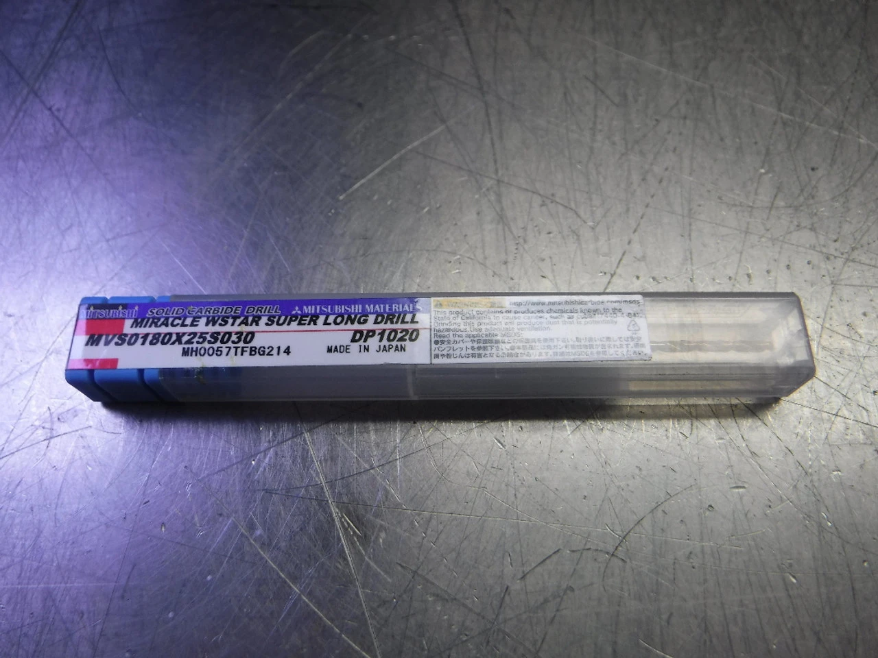 Mitsubishi 1.8mm Coolant Thru Carbide Drill MVS0180X25S030 DP1020 (LOC2175)