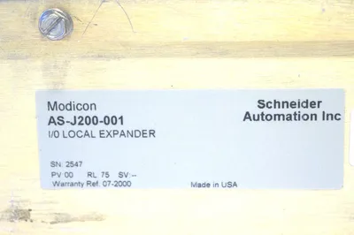 USED MODICON AS-J200-001 EXPANDER MODULE MODEL J200 ASJ200001