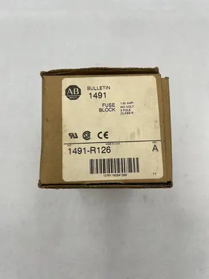 Allen Bradley 1491-R126 Fuse Block Series A 3-Pole 1-30Amp 600Volt #K-2053