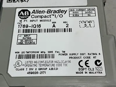 USED ALLEN BRADLEY 1769-IQ16 SER A