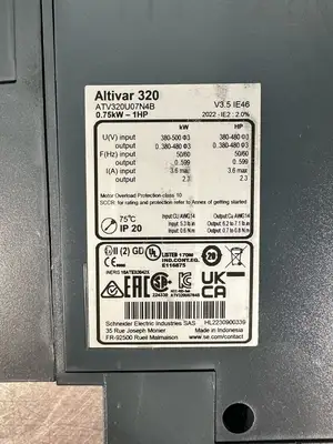 Schneider Electric ATV320U07N4B Altivar 320 0.75kW – 1HP (8.5.8)