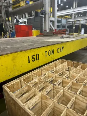 150 TON x 14' WIDE x 34' LONG P&E HEAVY DUTY SELF POWERED TRANSER RAIL CAR / CART: STOCK #23112