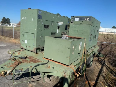 1993 Libby Dual Diesel Generator Trailer 60KW 120-420V, 200AMPS