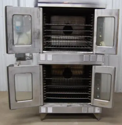 142-0018 Garland MCO-GS Double Stack Full Size Natural Gas Convection Oven