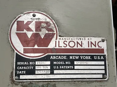 Used 1975 K.R. WILSON C-100-1 Hydraulic Presses Ohio US | Mohawk Machinery #1267180