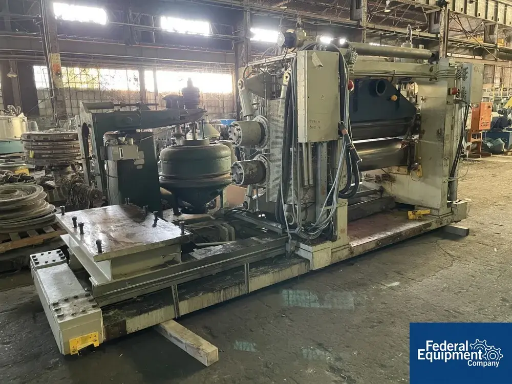 USED Berstorff 1,610 MM (63") Berstorff Vertical Two Roll Calander Sheet Stack