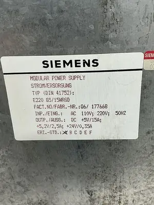 USED SIEMENS DIN41752 E22065/15WRGD