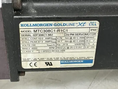 USED KOLLMORGEN GOLDLINE XT MTC308C1-R1C1