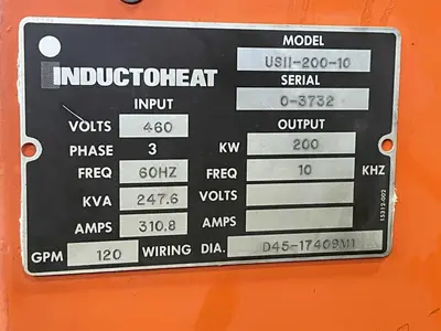 USED INDUCTOHEAT