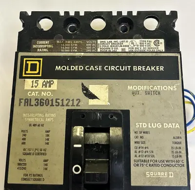 Used SQUARE D FAL360151212 Miscellaneous Equipment (Electrical & Power) | Surplus Asset Holdings #1200463