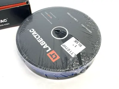 USED LABELTAC PRO MODEL HIGH PERF. 10 YEAR VINYL LABEL, 1" X 150'/ROLL, BLUE