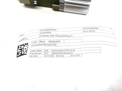 USED SCHEUGENPFLUG ASPIRATION VALVE DN 32/40 FKM