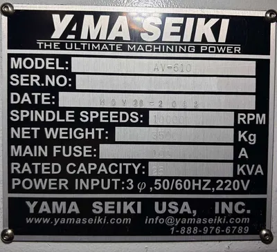 USED 2013 YAMA SEIKI AV-610
