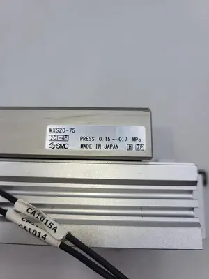 Used SMC SMC MXS20-75 CYL, SLIDE TABLE, AUTO-SW, MXS/MXJ GUIDED CYLINDER Pneumatic Cylinders | ND Industrial Surplus #1215820