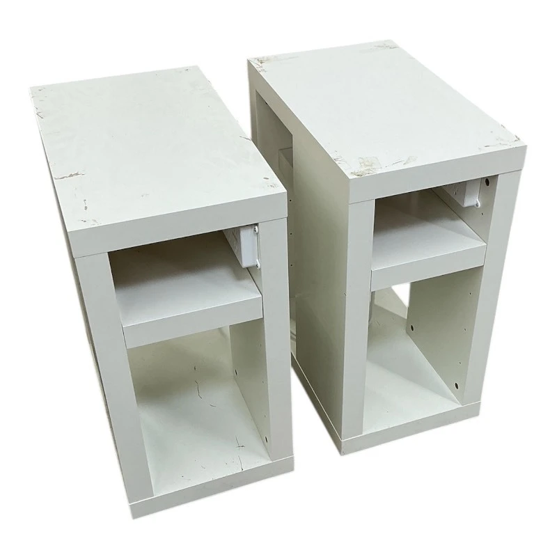2 matching wood Corner Shelf w/ Power Strip