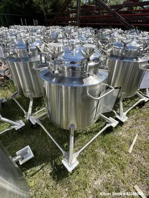 Used 27.2 Gallon Vertical 316L Stainless Steel Jacketed Freeze/Thaw Vessel