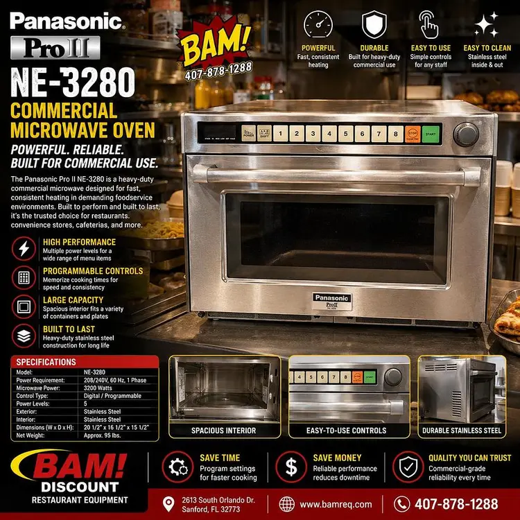 Used PANASONIC NE-3280 Electric Ovens Florida US | BAM Discount Restaurant Equipment #1266534