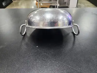 Used Dura-Ware Used Small Stainless Steel Fry Pan w/Two handles 6 3/4" Pans Illinois US | Falcon Restaurant Supply #1376666