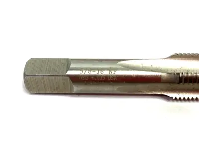 USED HERTEL STRAIGHT FLUTE TAP: 5/8-18 UNF, 4 FLUTE, PLUG CHAMFER HSS