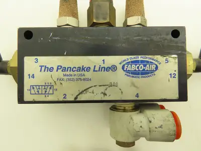 Fabco-Air 14DP-4 Double Pilot 4-Way Pneumatically-Actuated Pilot Valve Lot of 7