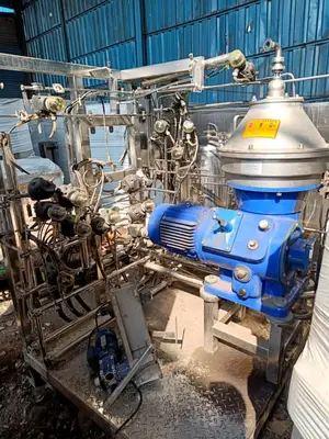 Alfa-Laval BTPX 205 SGD-34 CDP-50 clarifier centrifuge skid, 316L SS.
