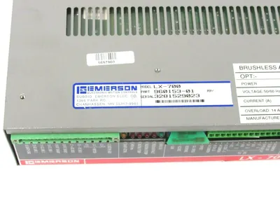 REFURBISHED EMERSON LX-700 BRUSHLESS AC SERVO DRIVE LX700