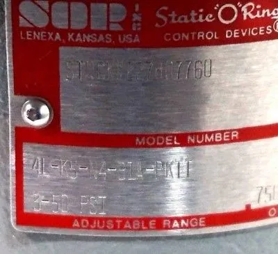 NEW STATIC O RING 4L-K5-N4-B1A-PKTT PRESSURE SWITCH 4LK5N4B1APKTT
