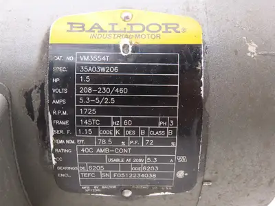Used BALDOR _UNKNOWN_ Motors (misc) Indiana US | Arrow Industrial #1408420