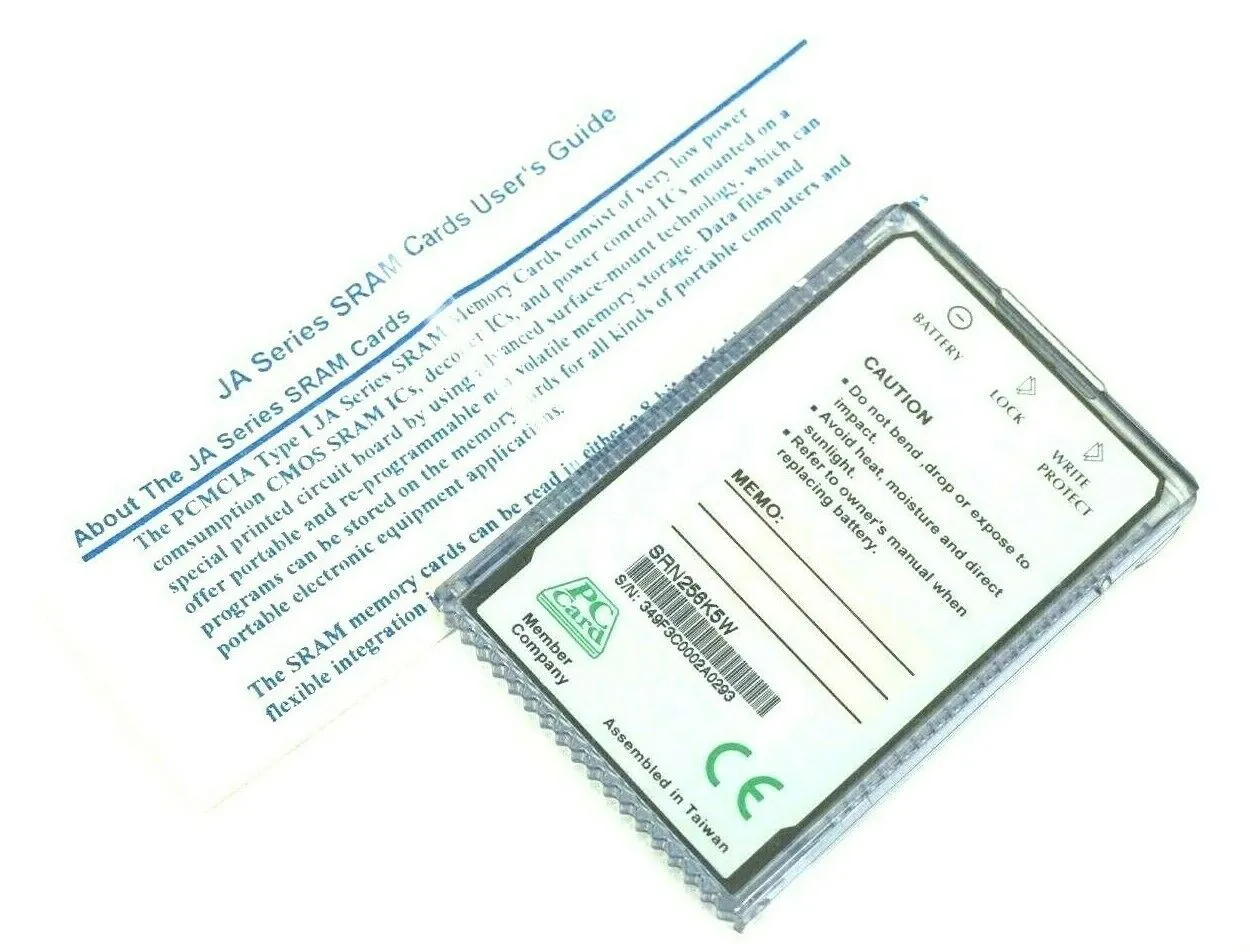 NEW SRAM JA SERIES SRN256K5W MEMORY PC CARD