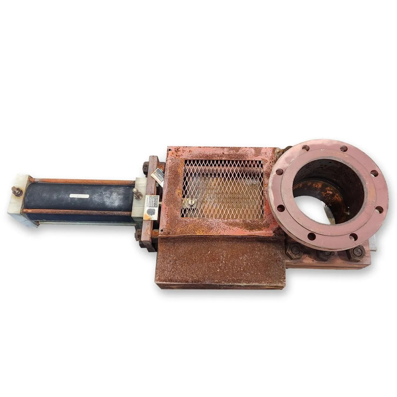 USED 8" CARBON STEEL KNIFE GATE VALVE