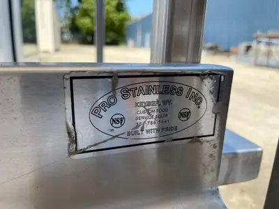 Used Pro Stainless Inc Used Stainless Commercial Equipment Double Oven Stand Stack with Caster Wheels - SS86 Oven Cabinets Illinois US | Falcon Restaurant Supply #1376128