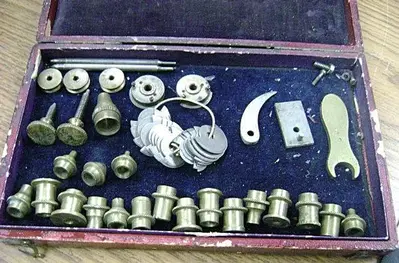 1174-385 Antique Topping Tool, Gear Wheel Cutting Machine Circa 1860