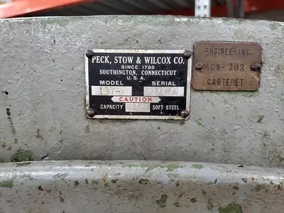 Used PECK STOW WILCOX 137-1 Sheet Metal Shears Pennsylvania US | Hildebrand Machinery Co. #1486000