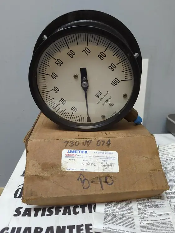New | in-Stock AMETEK 0-100 PSI Universal Pressure Meters Ohio US | Surplus Asset Holdings #1235078