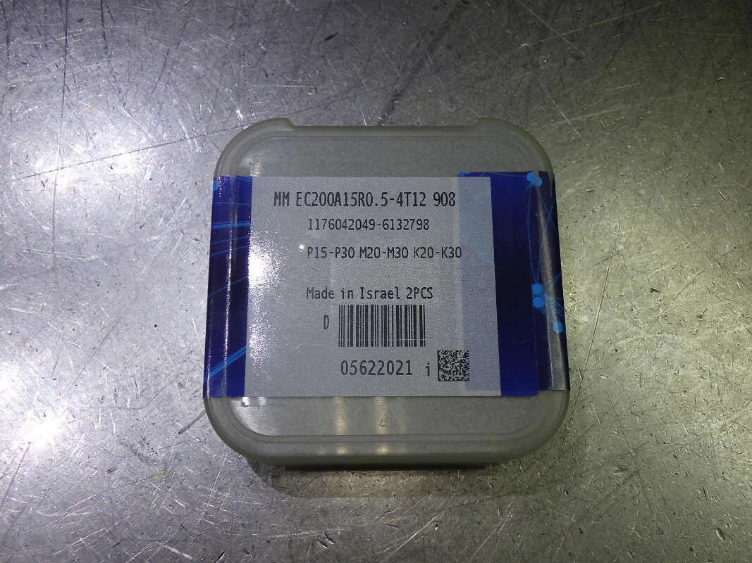 Iscar T12 20mm 4 Flute carbide Endmill Heads QTY2 MM EC200A15R0.5-T12 908 (LOC430)