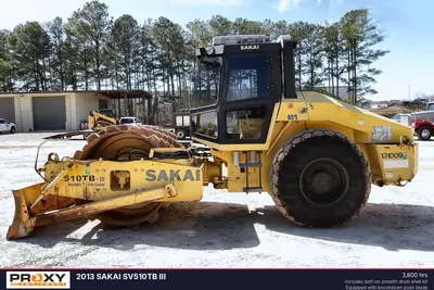 Used 2013 SAKAI SV510TB III Single Drum Rollers Louisiana US | Proxy Equipment #1385417