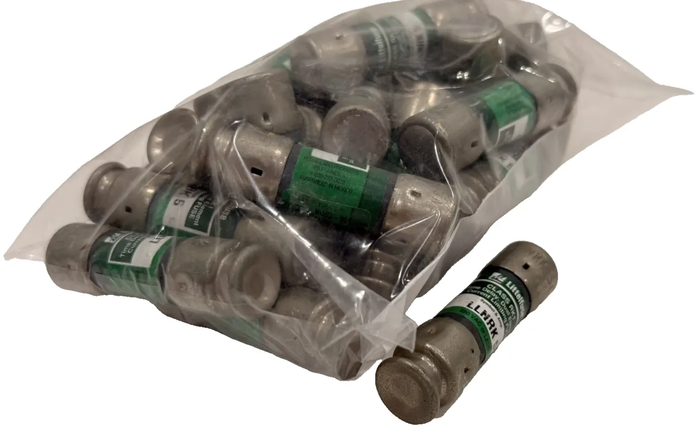 LOT OF 22 NEW LITTELFUSE LLNRK 5 TIME DELAY FUSES 5A 250VAC