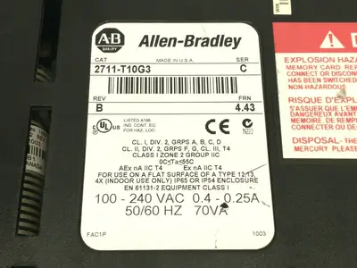 Used Allen-Bradley PanelView 1000 Interface Monitors Michigan US | Maverick Industrial Sales #1494894