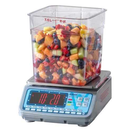 Edlund BRV-HP30 30 lb Bravo! Digital Portion Control Scale - 9 5/8" x 8 7/10", Stainless Steel