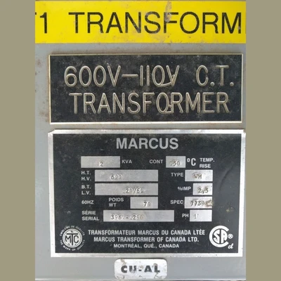 Marcus 2 kVA Transformer